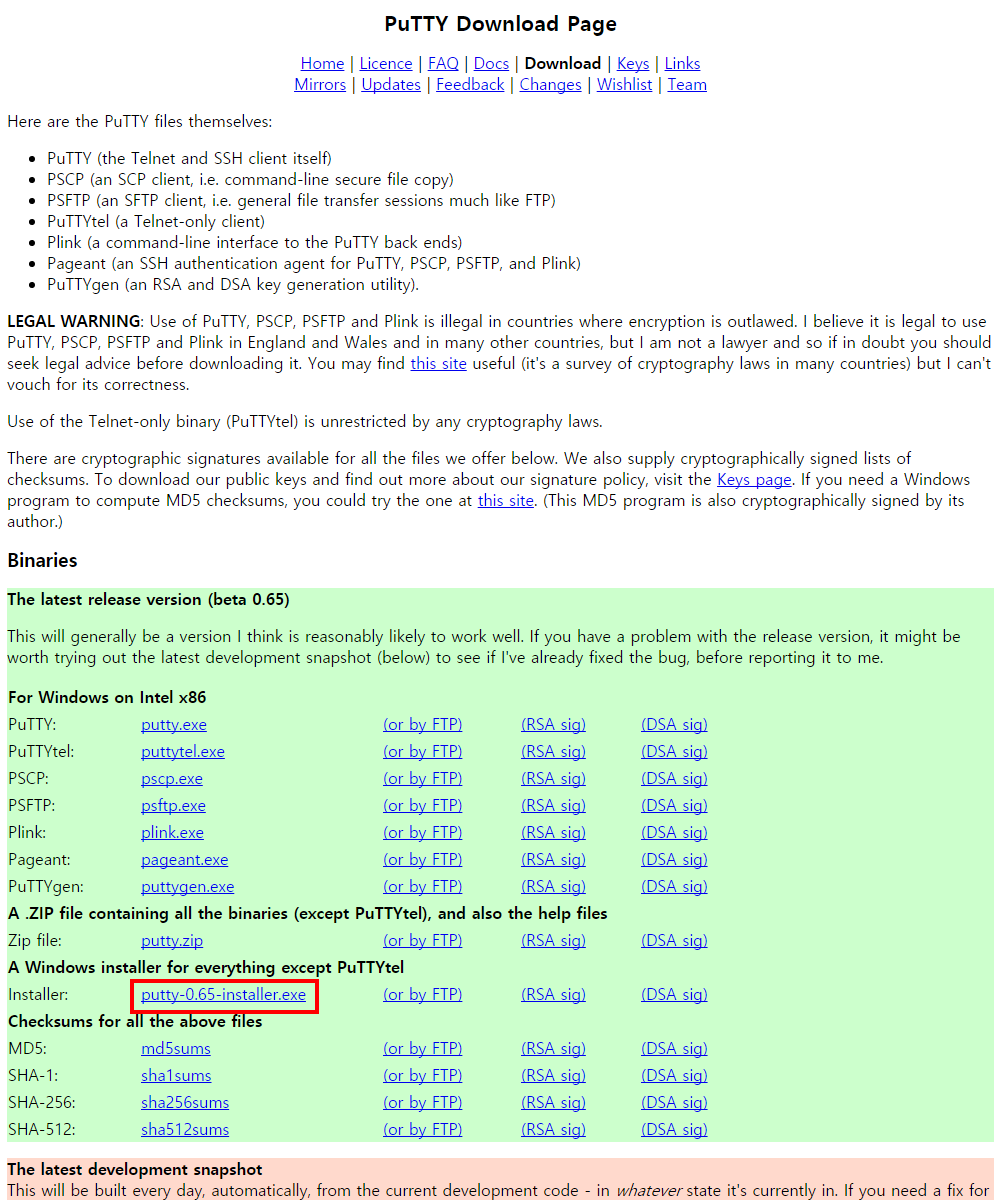PuTTY Download Page.png